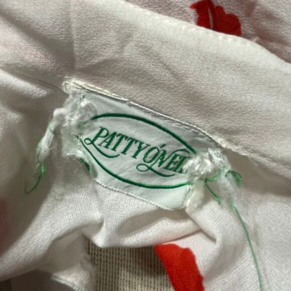 Vintage Patty O'Neill Rose Print Skirt Top Set 70s Flare Size 9 Small Medium - Picture 5 of 8